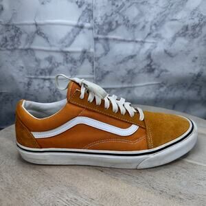 Vans Old Skool Mustard Yellow Suede Canvas Sneakers Mens 10.5 Womens 12 Skate